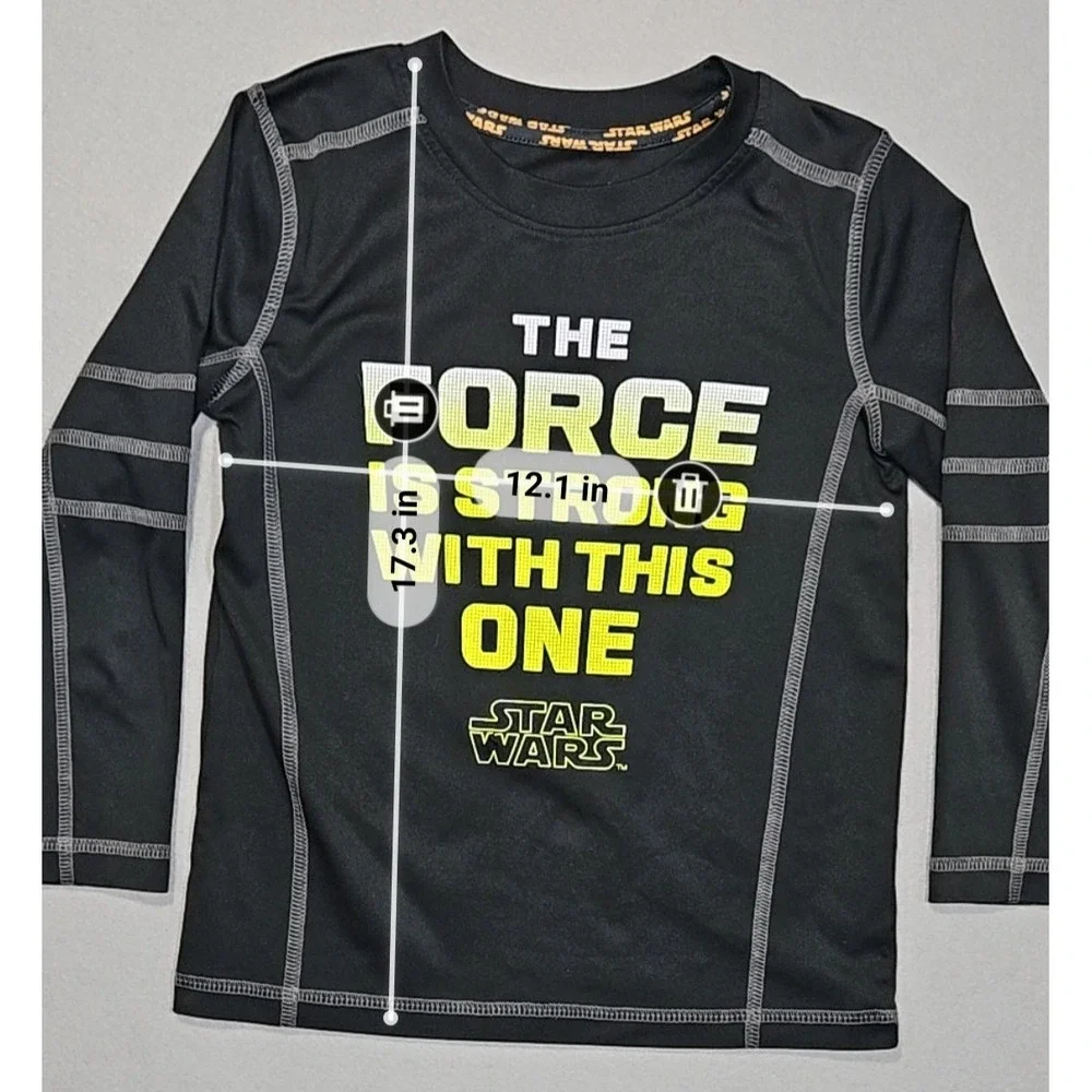 Star Wars Boys' Long Sleeve Athletic Shirt Size 5